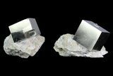 Flat: Natural, Pyrite Cubes In Rock From Spain - Pieces #92556-1